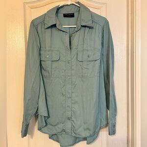 Lane Bryant Light Blue Collared Shirt Long Sleeves - EUC 18